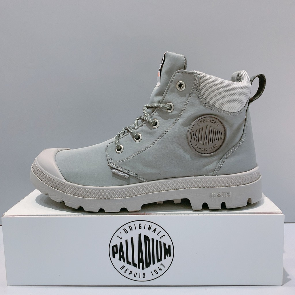 PALLADIUM PAMPA LITE+ CUFF WP 男女款 灰色 防水 輕量 雨靴 休閒靴 76259-011