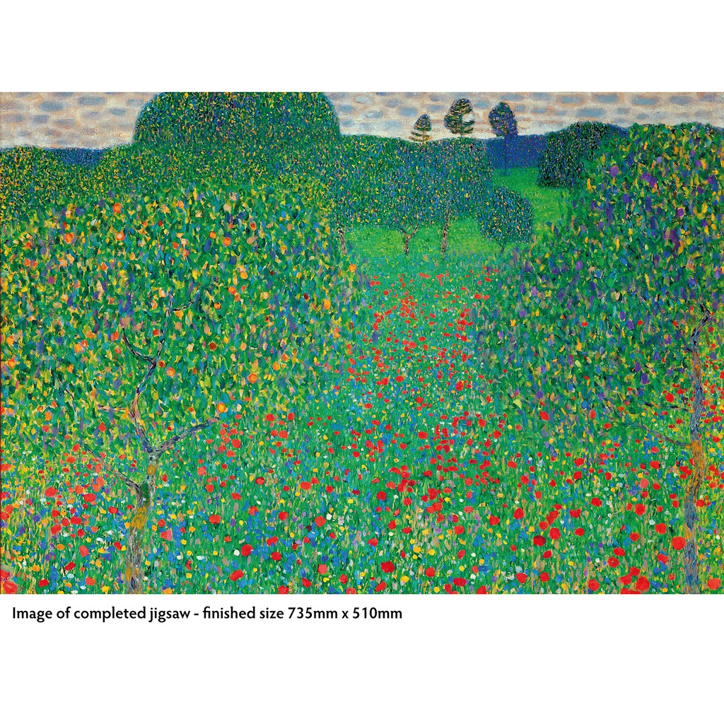 [現貨]【拼圖】1000片| 克林姆 罌粟花田 Klimt: Poppy Field