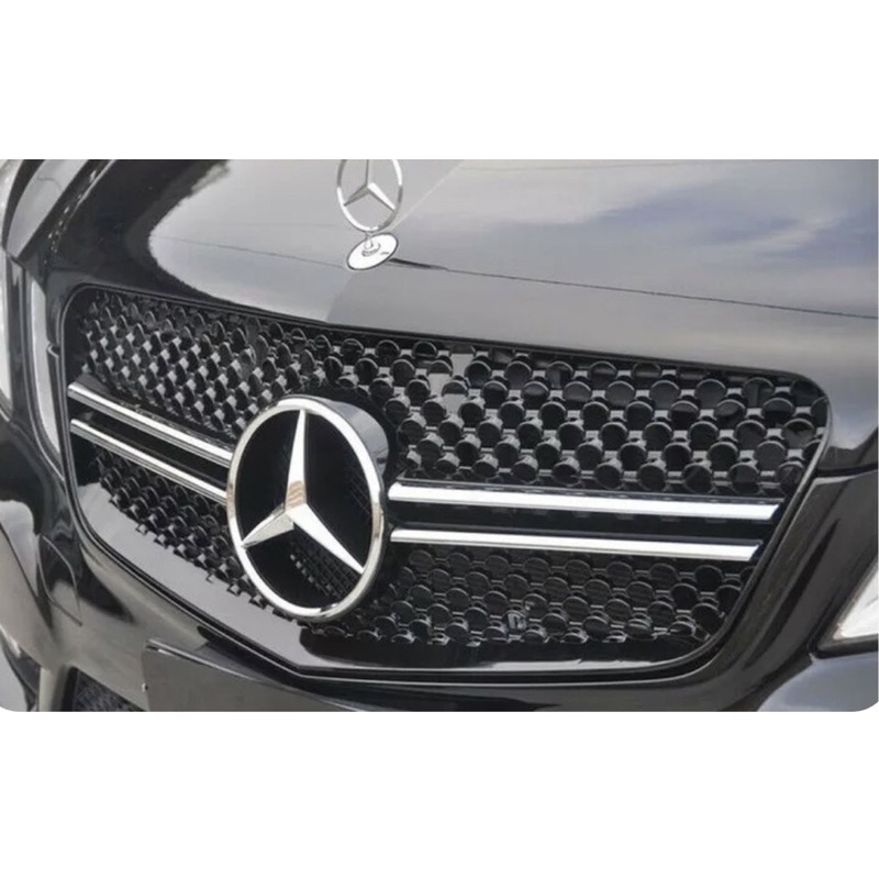 FOR  賓士 Benz W212 ‘10-‘13 雙槓電鍍/亮黑 水箱罩 E200 220 250 300 350