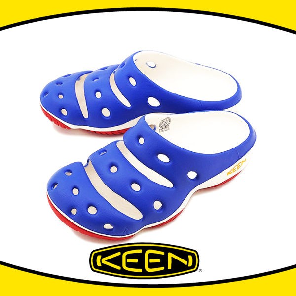 KEEN 美國 男 Yogui 專業戶外護趾拖鞋《藍/白/紅》/1011265/透氣/快乾/健行/沙灘鞋/懶人/悠遊山水