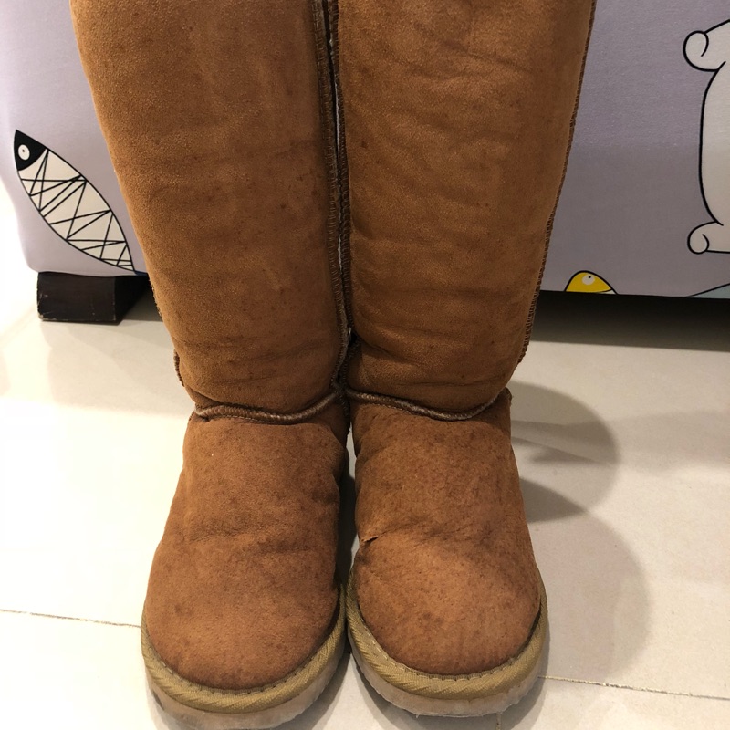 澳洲購回 正品 Jumbo ugg 羊毛駝色高筒雪靴 5