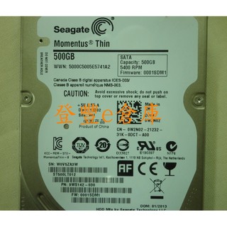 【登豐e倉庫】 YF123 Seagate ST500LT012 500G SATA3 筆電硬碟