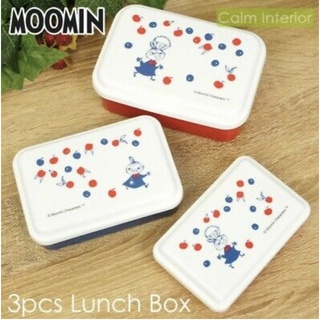 吉美日貨①店 正版 日本製 moomin 嚕嚕米 餐具 餐廚用具 三入 便當盒 收納盒 保鮮盒
