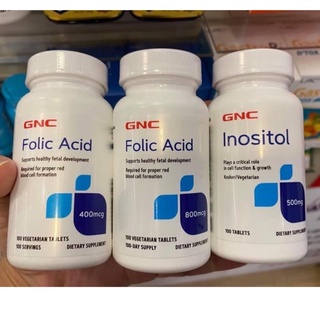 【On代購】 GNC Folic Acid 葉酸800 葉酸 400mcg 800mcg 肌醇 Inositol