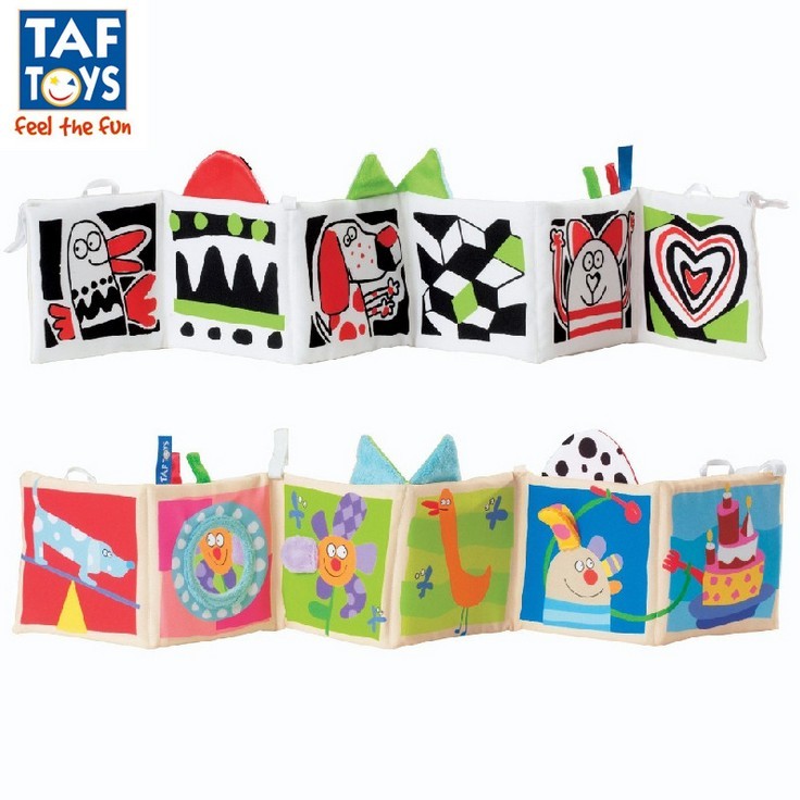 寶咖咖【AF-059A】以色列Taf Toys嬰兒雙面黑白彩色床圍書床圍掛飾 色彩認知