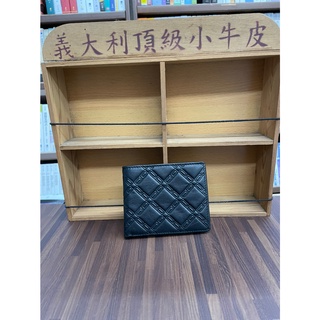 <全新>頂級小牛皮 真皮皮夾 黑