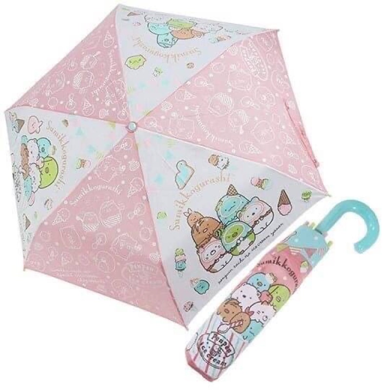 （現貨在台）角落生物 滿版圖.粉白 收納傘 摺疊傘 手把雨傘 輕量耐風骨 防風 雨傘 折傘