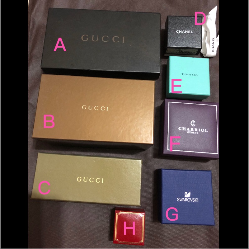 《專櫃正品》名牌盒子 Gucci Chanel Tiffany&amp;co. Charbroil Swarovski