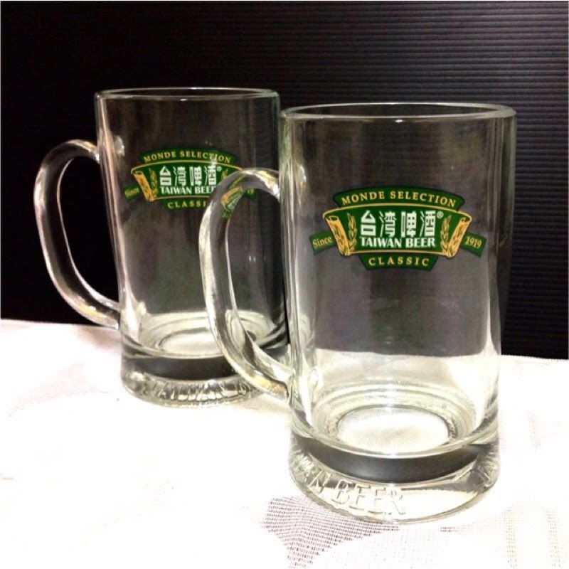 台灣啤酒啤酒杯 500CC*6入， 台啤 杯子 手拿杯 生啤酒杯 玻璃杯