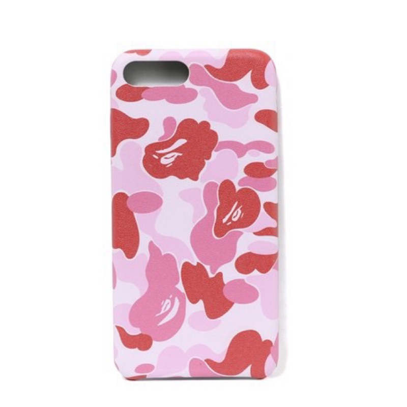 A bathing ape bape iPhone 8 Plus case 粉紅迷彩 皮殼 手機殼 背蓋