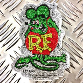 (Queenbeezakka)美國正版 RF ratfink RAT FINK 芬克老鼠 金蔥 貼紙 RDF033