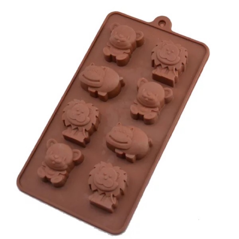 河馬 小熊 獅子巧克力矽膠模具 Q8001