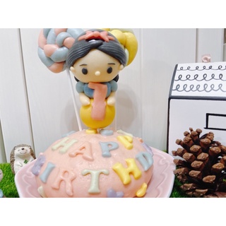 迪士尼茉莉公主/白雪公主饅頭蛋糕/ 小牛生日造型蛋糕