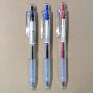 無印良品 MUJI 透明管原子筆 0.7mm 黑 紅 藍 日本原裝 原子筆 筆 書寫筆 按壓原子筆