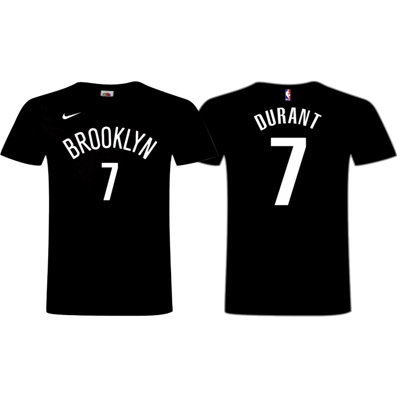 Kevin Durant Brooklyn Nets 7 球衣 T 恤織布機水果 100% 棉
