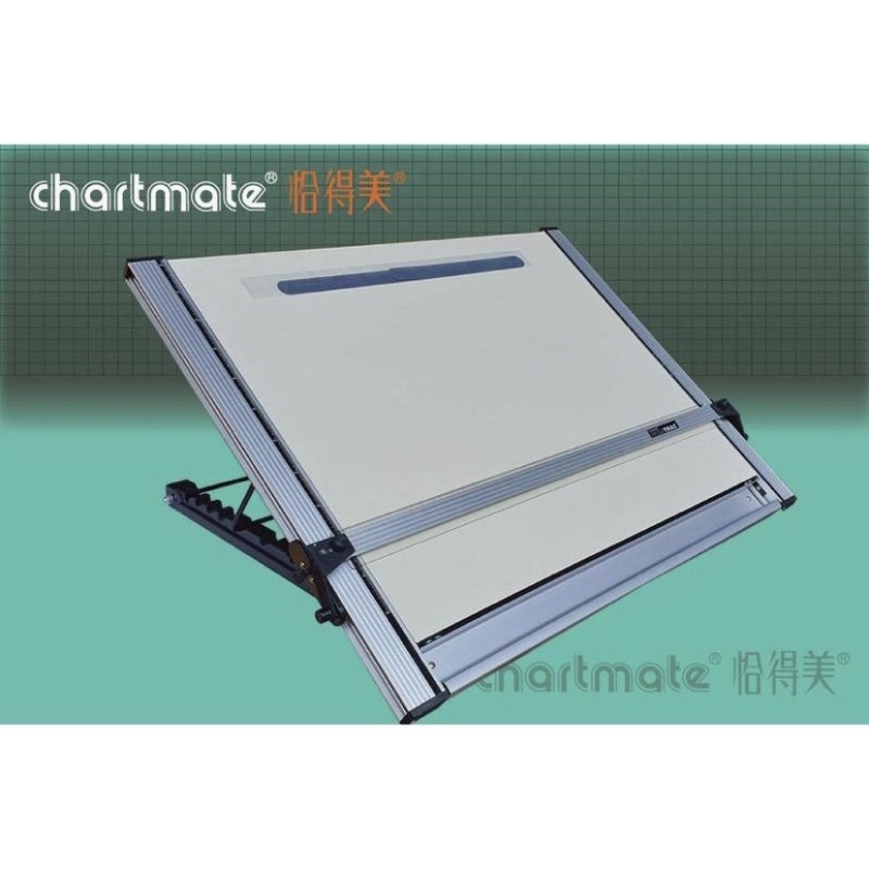 chartmate 恰得美 製圖桌 // 334DM 桌上型製圖板 軌道重錘平行儀 證照考試 A1加大