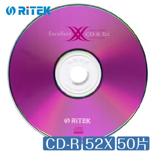 錸德 Ritek X系列 二代 CD-R 52X 50片 CD 光碟 80min 700MB