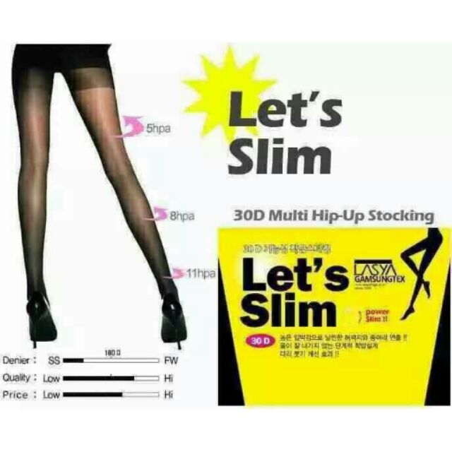 熱爆韓國美腿產品，Let's Slim提臀瘦腿絲襪  ●（韓國製造）●