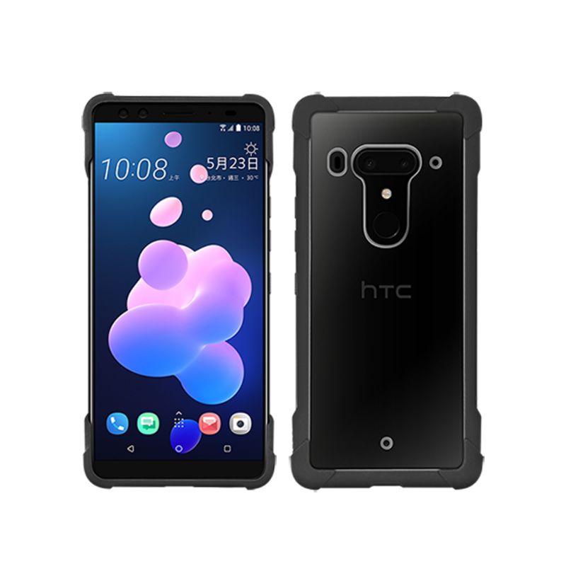 HTC U12+原廠透視雙料防震邊框殼 手機殼 保護殼