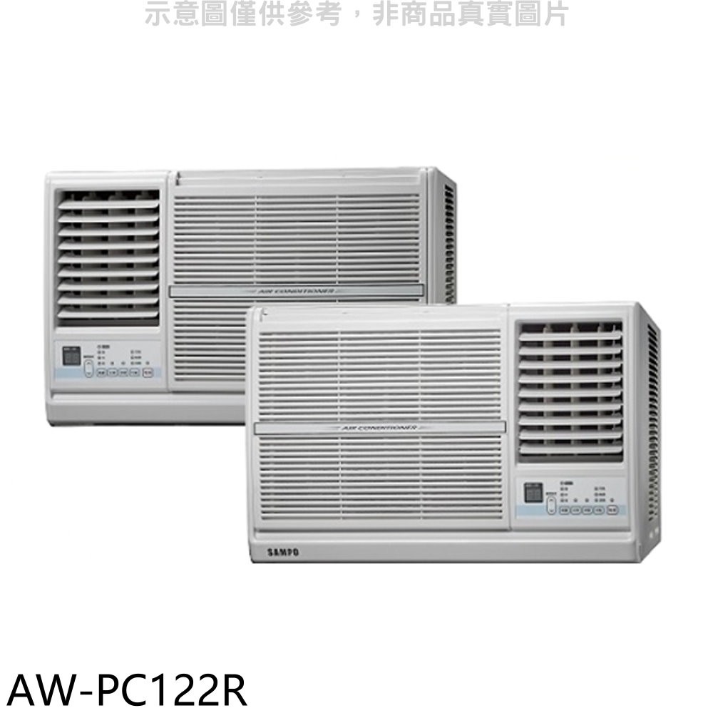 聲寶定頻電壓110V右吹窗型冷氣3坪AW-PC122R標準安裝三年安裝保固 大型配送