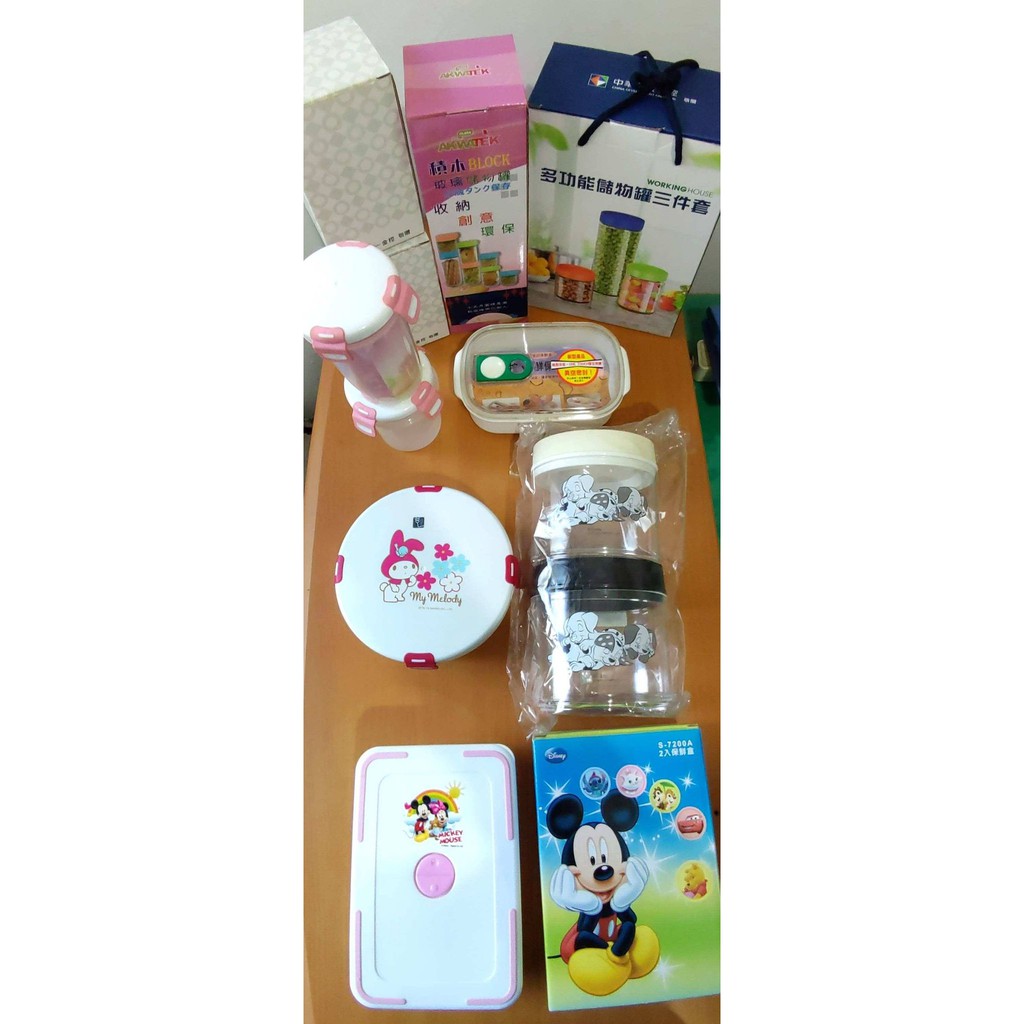 WORKING HOUSE生活工場 多功能儲物罐三件組、AKWATEK積木玻璃儲物罐 保鮮罐 密封罐 收納罐 保鮮盒