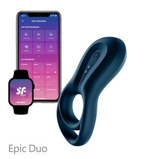 Satisfyer Epic Duo 智能男士精力雙環 藍【OGC株式會社】情趣用品 屌環