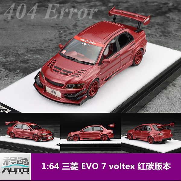 Cindy 404 Error 1 64 三菱evo 9代voltex 紅碳版本車模 蝦皮購物
