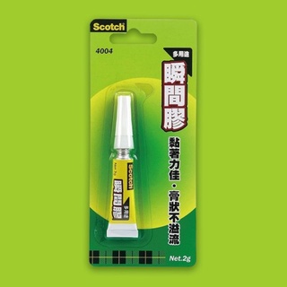 波比精品髮飾𐂂 3M 臺灣 Scotch 瞬間接著劑 多用途 4004 2g