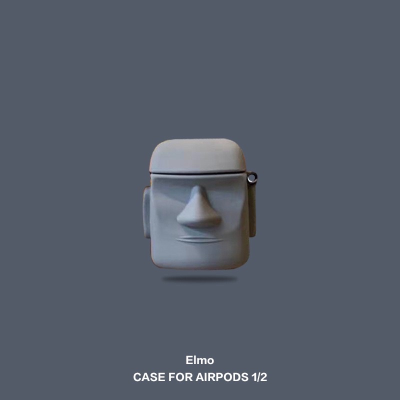 創意石像人艾摩適用蘋果3代保護套airpods2無線藍牙耳機軟殼1/2代
