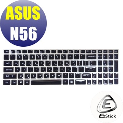 【Ezstick】ASUS N56 N56JR N56VZ N56JN 中文印刷鍵盤膜(台灣專用，注音+倉頡) 矽膠材質