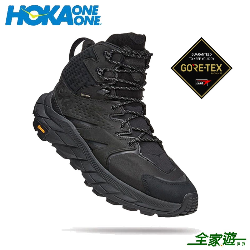 【HOKA ONE ONE】男款 ANACAPA  MID Goretex 中筒登山鞋 黑 HO1122018BBLC