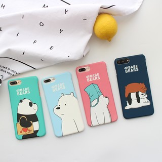 Iphone6/6s/6Plus/6s Plus/7/7plus卡通熊熊遇見你We Bare Bears可愛磨砂手機硬殼
