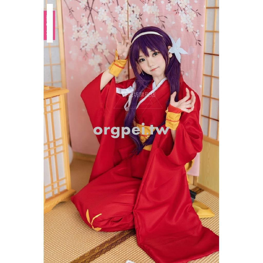暖暖精品 新鮮貨萬聖節文豪野犬cos服裝夜叉白雪泉鏡花cos服紅色和風浴衣和服女整蠱搞怪派對用品 蝦皮購物