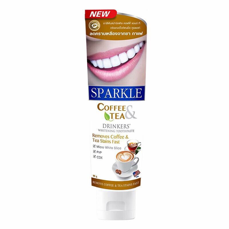 泰國直送🇹🇭 SPARKLE 咖啡牙膏 50g 去除咖啡及茶漬 波波熊