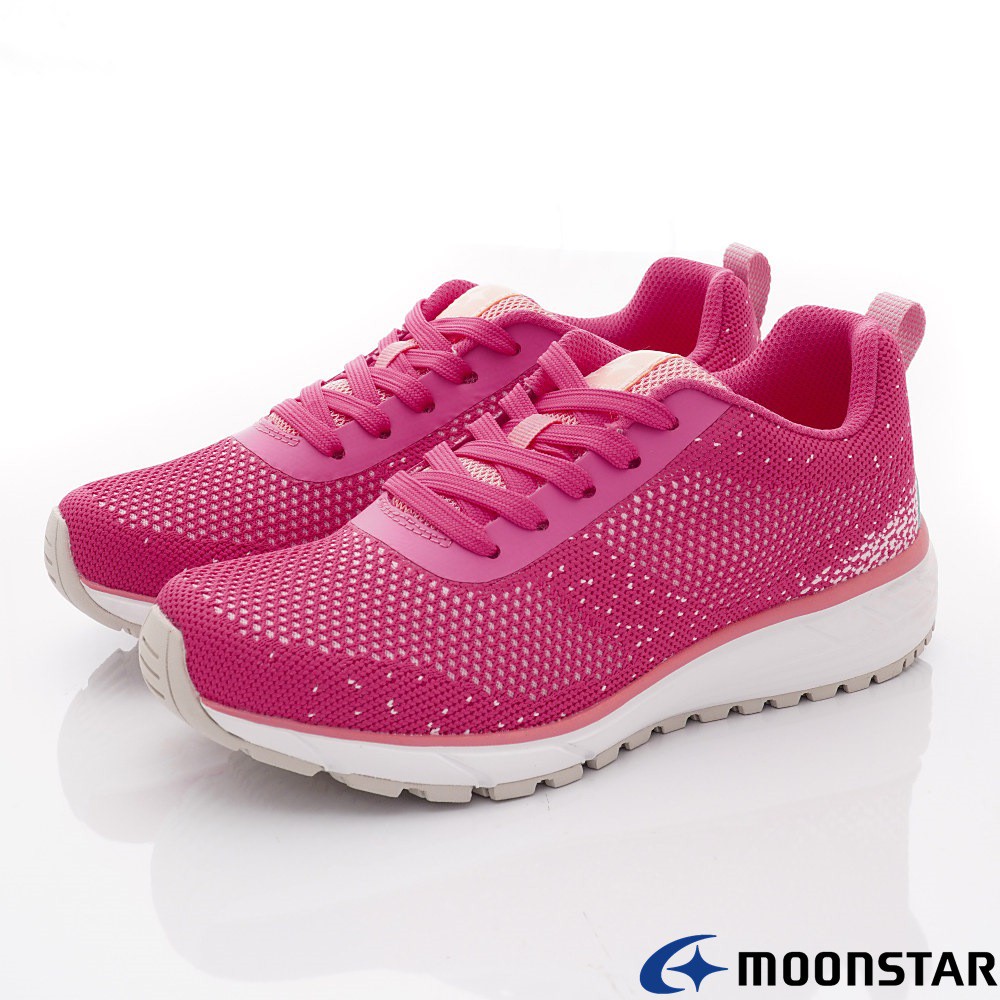 日本月星Moonstar機能女鞋 3E舒適健走鞋系列 WL014桃紅(女段)