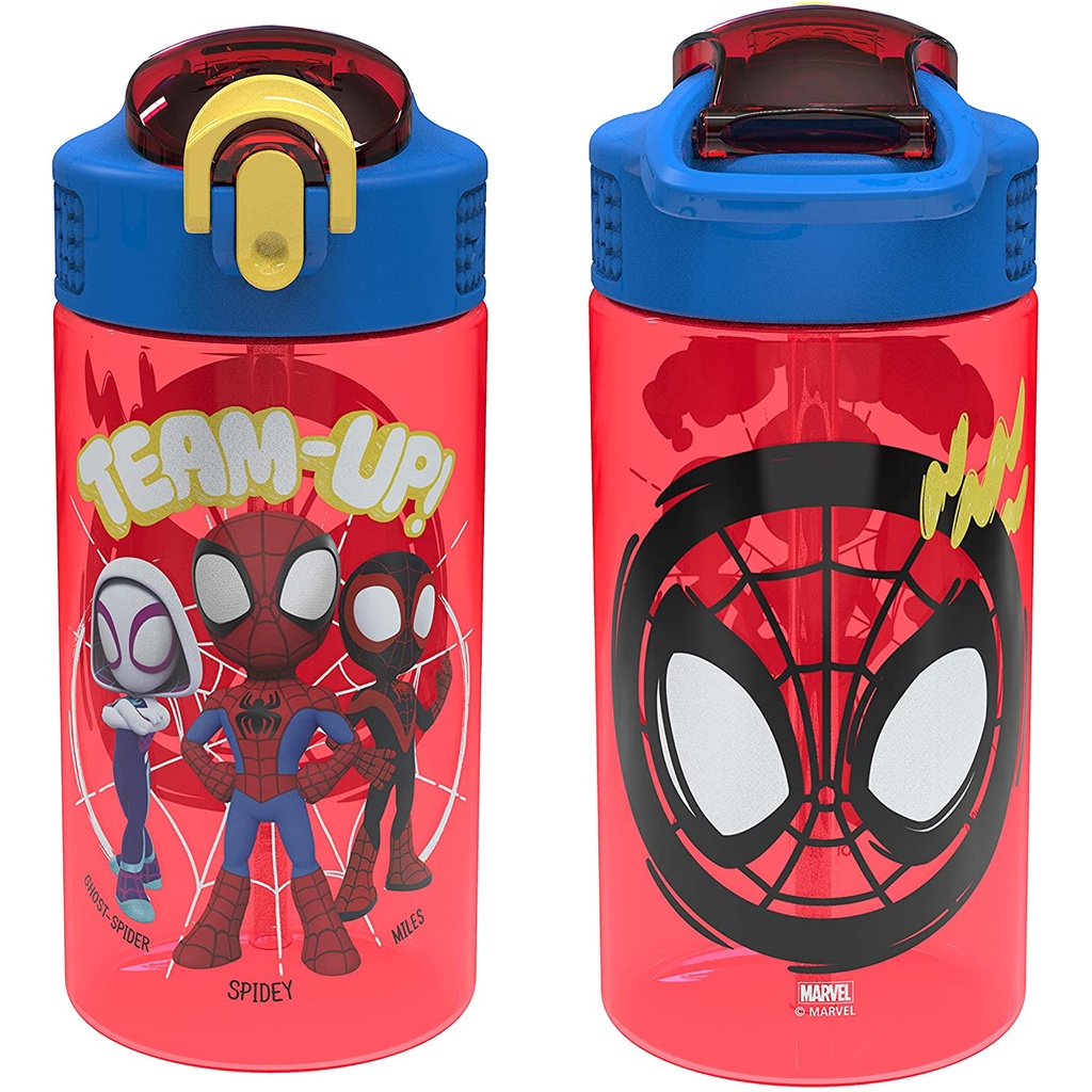 *啵比小舖*Zak Designs Spider-Man 蜘蛛人 兒童吸管水壺 冷水瓶 防漏水設計16盎司(473ml)