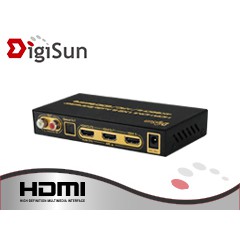 【喬格電腦】DigiSun AHU272 4K HDMI 2.0 轉HDMI+音訊擷取器(HDMI+SPDIF+R/L)