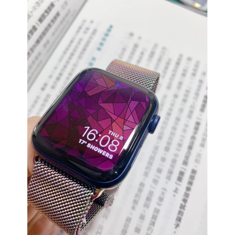 Apple Watch Series 6 44mm / LTE版 / 鋁藍，運動型錶+贈金屬吸磁錶帶+黑色保護殼