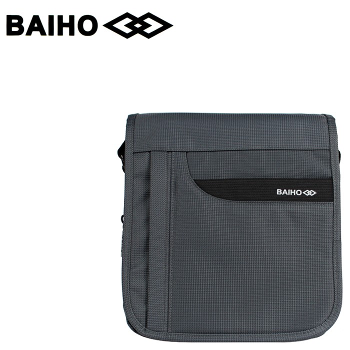 BAIHO 台灣製造 掀蓋直式 多功能 側背包/斜背包 BHO249 灰色