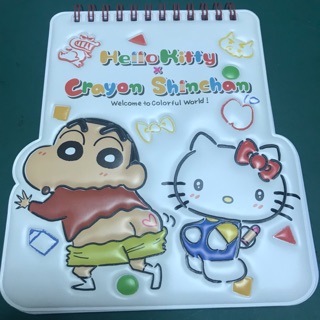 Hello kitty&蠟筆小新日本限定聯名筆記本