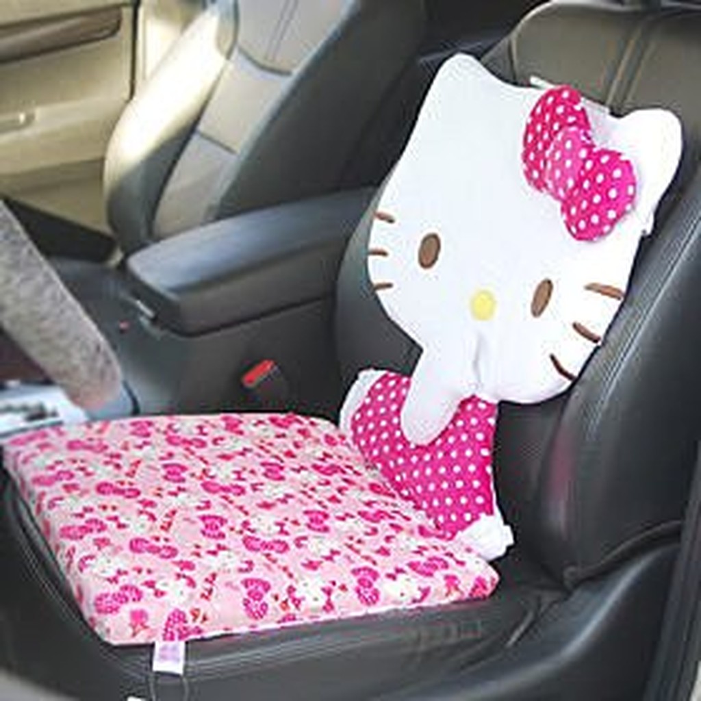 Hello Kitty卡通可愛 汽車靠墊 坐墊 椅墊 辦公椅