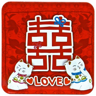 復古阿GOGO的爸爸時代-兩用杯墊冰箱貼/磁鐵 – 貓咪雙囍 [收藏天地]