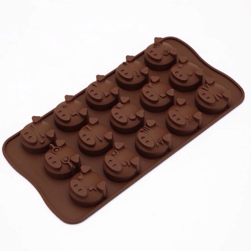 【美倫美】矽膠模 台灣出貨 造型小豬矽膠模 巧克力模 冰磚模 香磚模 石膏 擴香石