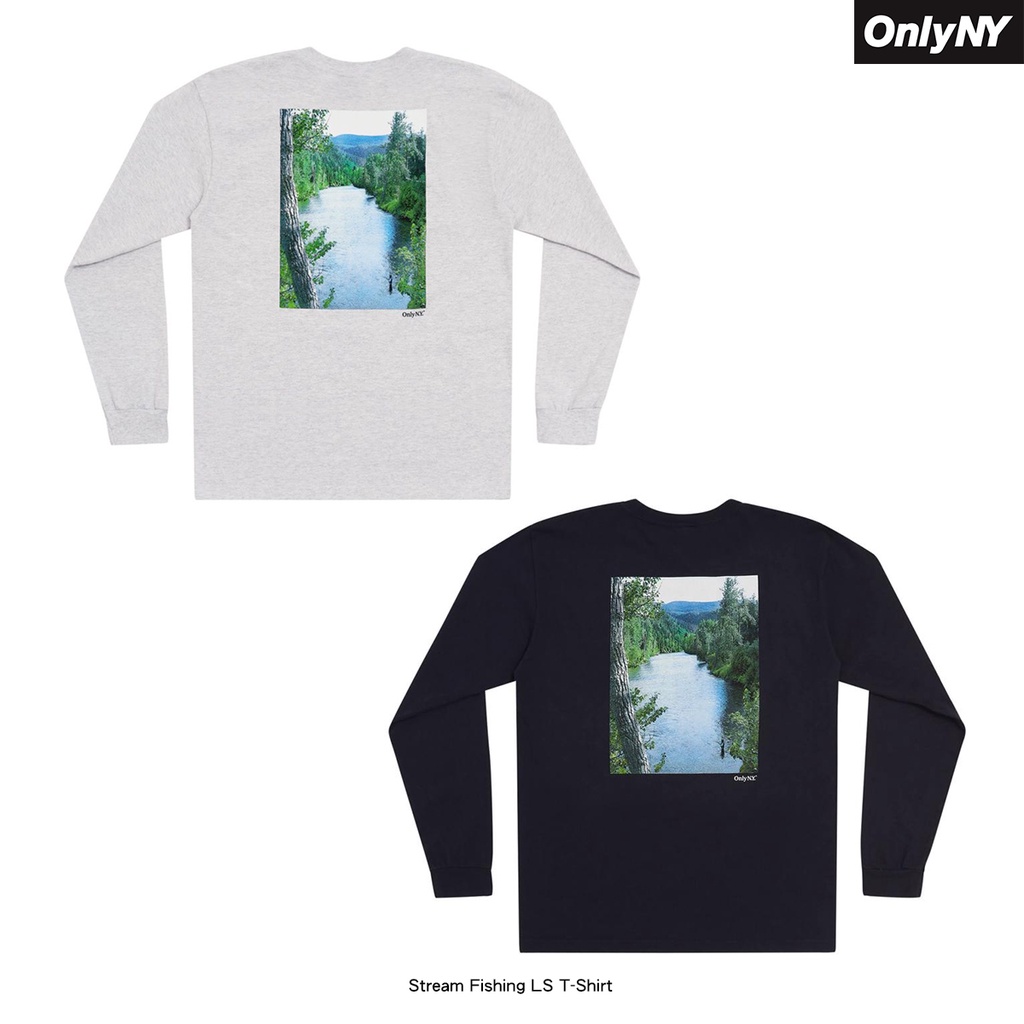 LESSTAIWAN ▼ Only NY Stream Fishing L/S T-Shirt