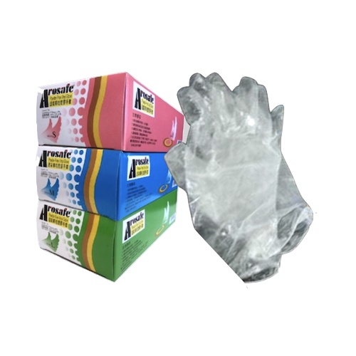 A116 透氣顆粒塑膠手套顆粒手套 盒裝 內噴顆粒 PVC手套 無粉手套 內噴顆粒手套PVC 手套 Arosafe