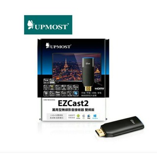 UPMOST EZCast2 萬用型無線影音接收器 雙頻版 ( 手機 / 平板 / 桌機 / 筆電 無線鏡像至大螢幕 )