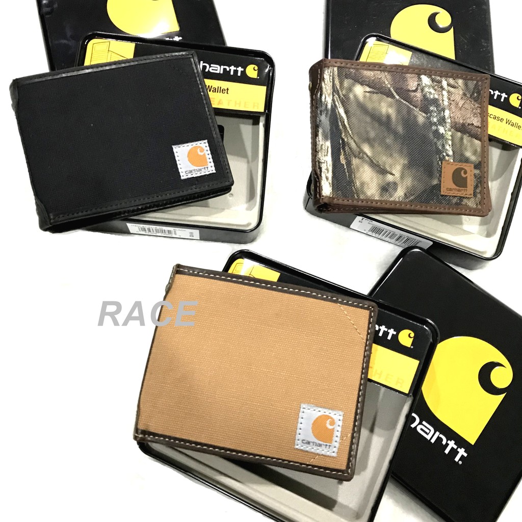 【RACE】CARHARTT CANVAS PASSCASE 短夾 錢包 皮夾 工裝 LOGO 卡哈 黑 土黃 落葉迷彩