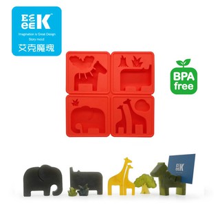 eeeek 艾克魔塊 Story mold 可愛動物造型模組-非洲象-紅 手作/DIY 手工皂 香氛蠟燭 模具