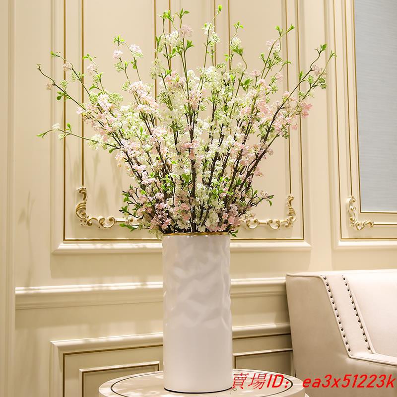 品質保證 仿真花雪柳假花桃花碧桃絹花室內客廳插花擺件裝飾花田園玄關擺設 蝦皮購物