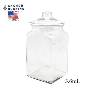 【anchor】 美國安佳 儲物罐 5.6L 餅乾罐 飼料罐 玻璃罐 5600cc 5600ml 玻璃上蓋